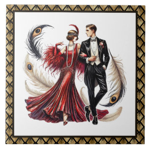 Azulejo Pareja Art deco linda