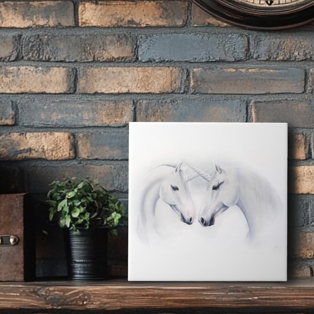 Azulejo Pareja blanca de Unicornios (Subido por el creador)