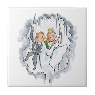 Azulejo Pareja Boda escalada