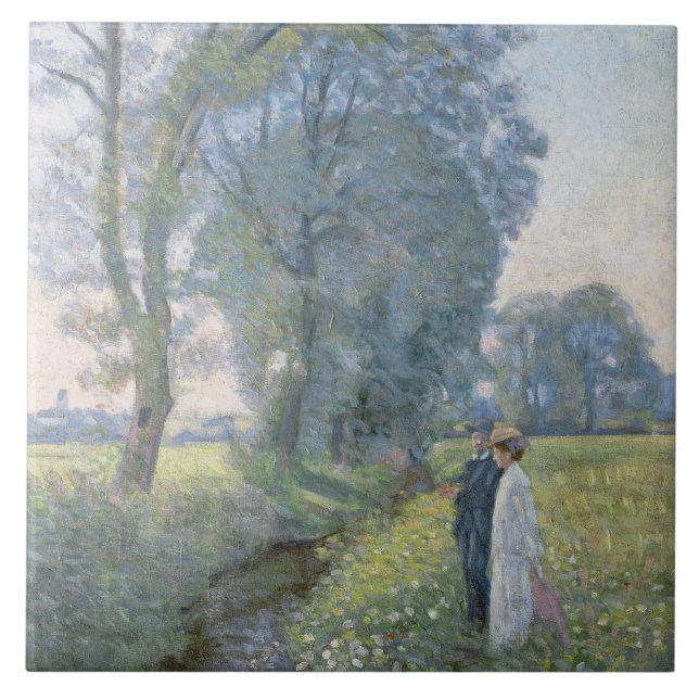 Azulejo Pareja comprometida (Boda y matrimonio) (compromis (Frente)