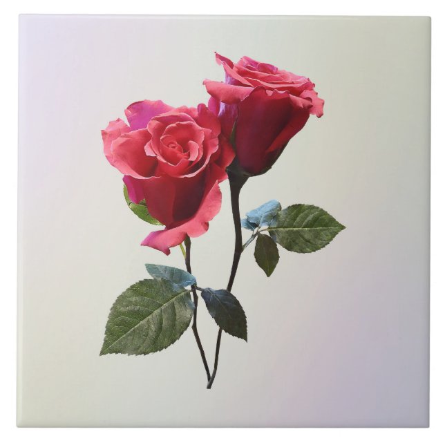 Azulejo Pareja de Rosas (Frente)