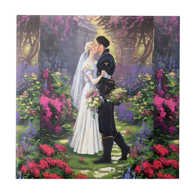 Azulejo Pareja en el parque-56476 (Frente)