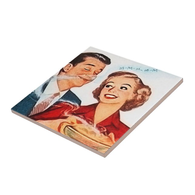 Azulejo pareja retro vintage (Lado)