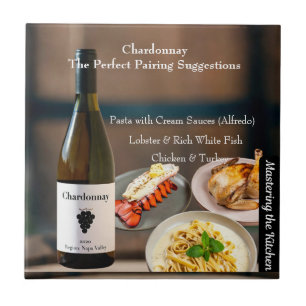 Azulejo Pareo de vino Chardonnay/Dominar la cocina