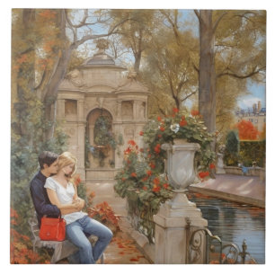 Azulejo París Amor: Fuente de Medici Jardin de Luxemburgo