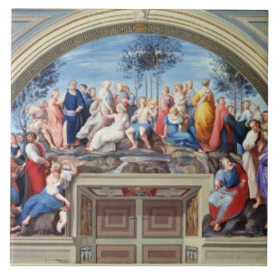 Azulejo Parnassus y el Disputa, del della S de la estrofa