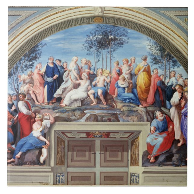 Azulejo Parnassus y el Disputa, del della S de la estrofa (Frente)