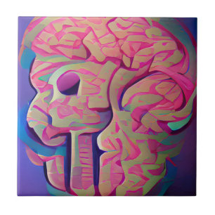 Azulejo Paro digital geométrico de retroiluminación cerebr