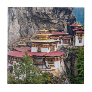 Azulejo Paro Taktsang: El Monasterio del Nido del Tigre - 