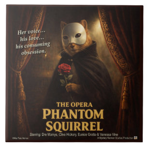 Azulejo Parodia de la Ópera del Fantasma de la Ardilla