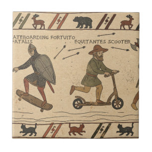 Azulejo Parodia de la Tapicería de Bayeux