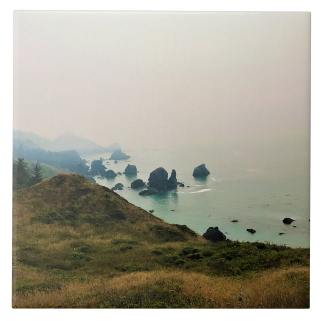 Azulejo Parque Estatal Sisters Rock, Costa de Oregón (Frente)