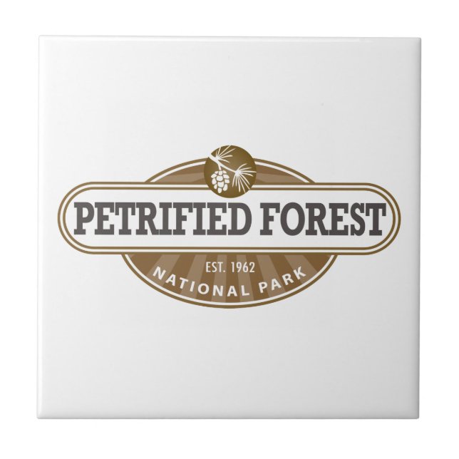 Azulejo Parque nacional de los bosques petrolíferos (Frente)