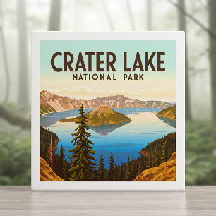 Azulejo Parque nacional del Lago Crater Vintage