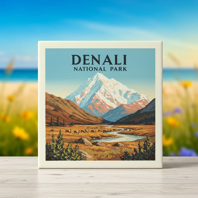 Azulejo Parque nacional Denali de Vintage (Subido por el creador)