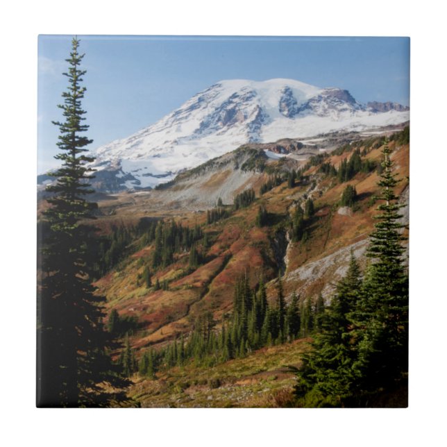 Azulejo Parque Nacional Mount Rainier, otoño (Frente)