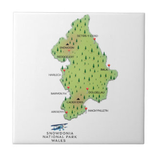 Azulejo Parque nacional Snowdonia, Mapa de Gales