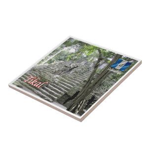 Azulejo Parque nacional TzGT012 TIKAL, Guatemala,