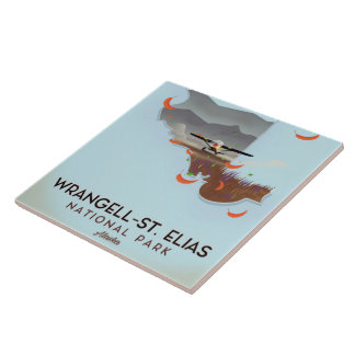 Azulejo Parque nacional Wrangell-St. Elias poster Alaska