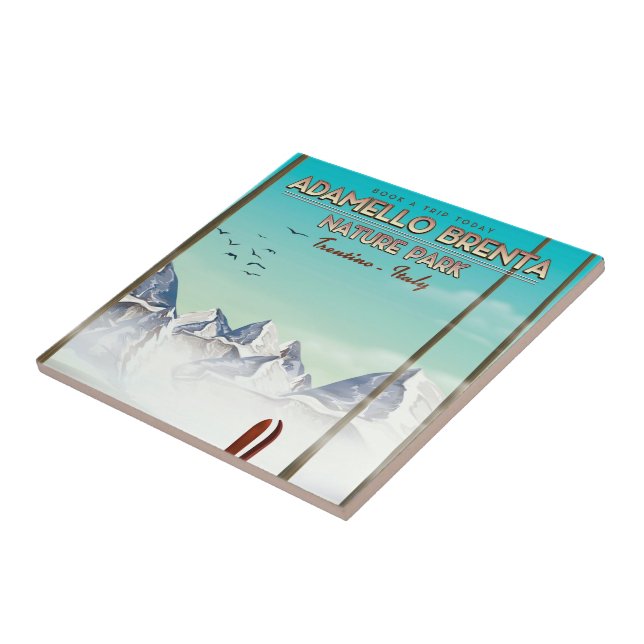 Azulejo Parque natural Adamello Brenta Italia Impresión de (Lado)