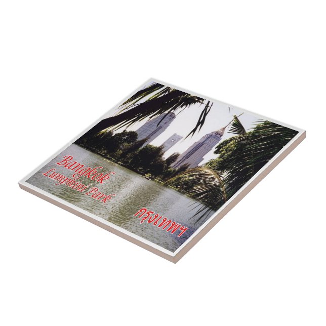 Azulejo PARQUE zTH020 LUMPHINI en BANGKOK, Tailandia, (Lado)