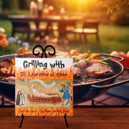 Azulejo Parrillada con San Lorenzo de Roma (M 022)