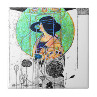 Azulejo Parte vista - parte imaginada por Charles R.