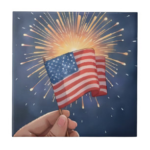 Azulejo Partido Patriótico de la Bandera Americana