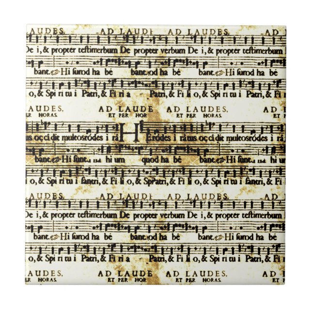 Azulejo Partitura del vintage (Frente)