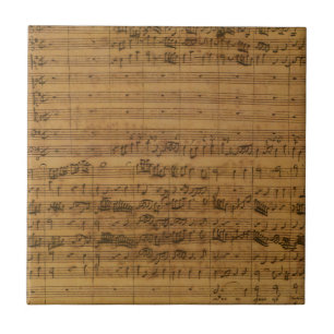 Azulejo Partituras antiguas de Johann Sebastian Bach