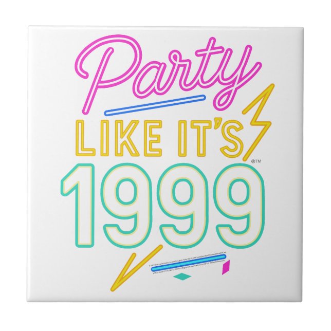 Azulejo Party Like It’s 1999®™ – Neon Voltage (Frente)