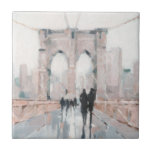 Azulejo Paseo matutino temprano - Nueva York<br><div class="desc">Paseo matutino temprano I por Ethan Harper. Presenta el puente de Brooklyn de Nueva York en un estilo suave.</div>