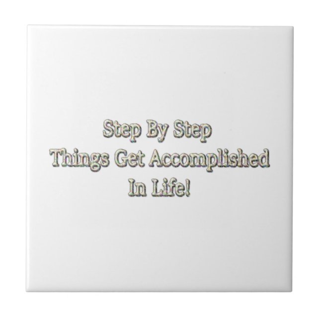 Azulejo "Paso a paso" Diseño Cuto. ¡Hazte con una en Zazzl (Frente)