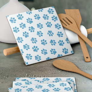 Azulejo Pasta de perro, garras de perro, patas azules