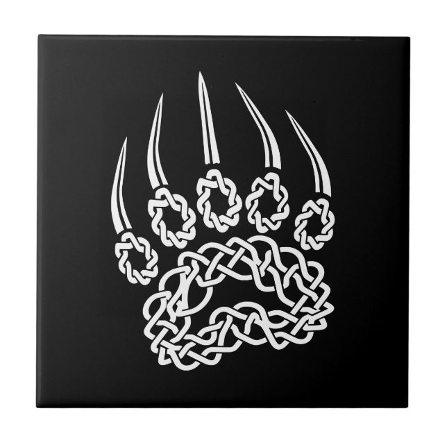 Azulejo Pasta tribal de oso blanco (Frente)