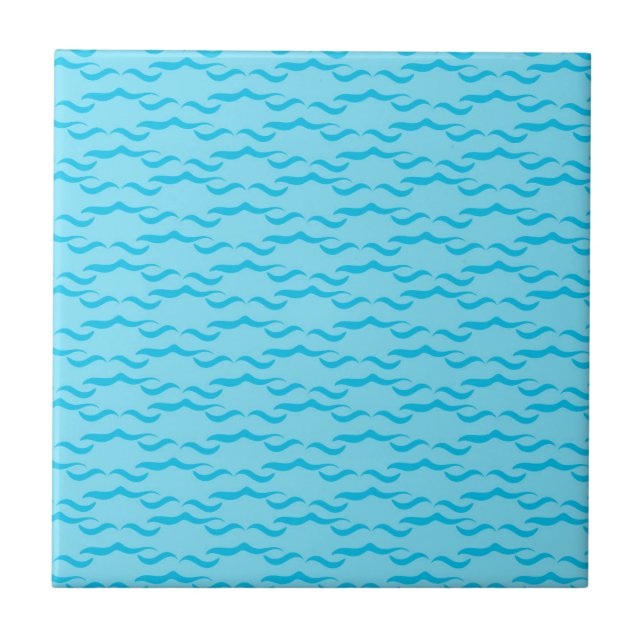 Azulejo Pastel Blue Sea Water Waves Pacific Ocean (Frente)