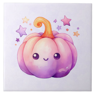 Azulejo Pastel de Calabaza con Estrellas Vibe Soñador Mono