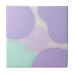Azulejo Pastel de Lavanda Blob Orgánico Abstracto