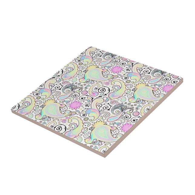 Azulejo Pastel paisley (Lado)