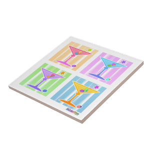 AZULEJO PASTEL POP ART MARTINIS