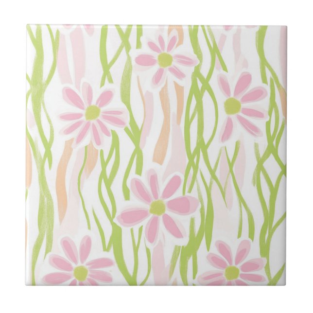 Azulejo Pastel Retro Floral (8) (Frente)