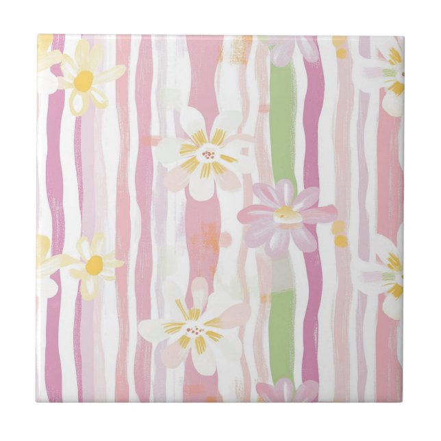 Azulejo Pastel Retro Floral (9) (Frente)