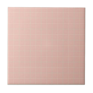 Azulejo Pastel Rosa Suave, Amarillo y Verde Menta a Cuadro