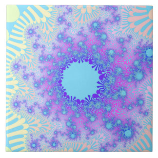 Azulejo Pastel Sky Sunburst