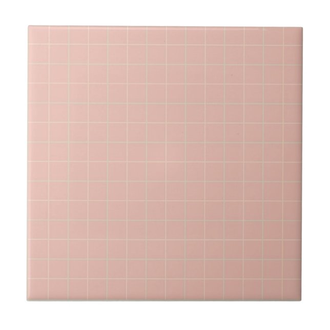Azulejo Pastel suave rosa, amarillo y verde de menta (Frente)