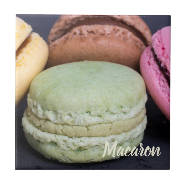 Azulejo Pasteles de Macaron para regalo dulce (Frente)
