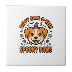 Azulejo Patas espeluznantes de Halloween para perros