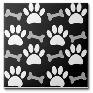 Azulejo Patas Y Huesos Sin Costuras Negro Blanco Gris Pers
