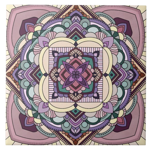 Azulejo Patchwork Mandala (Frente)