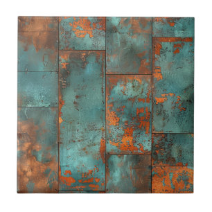 Azulejo Pátina de cobre deteriorada 